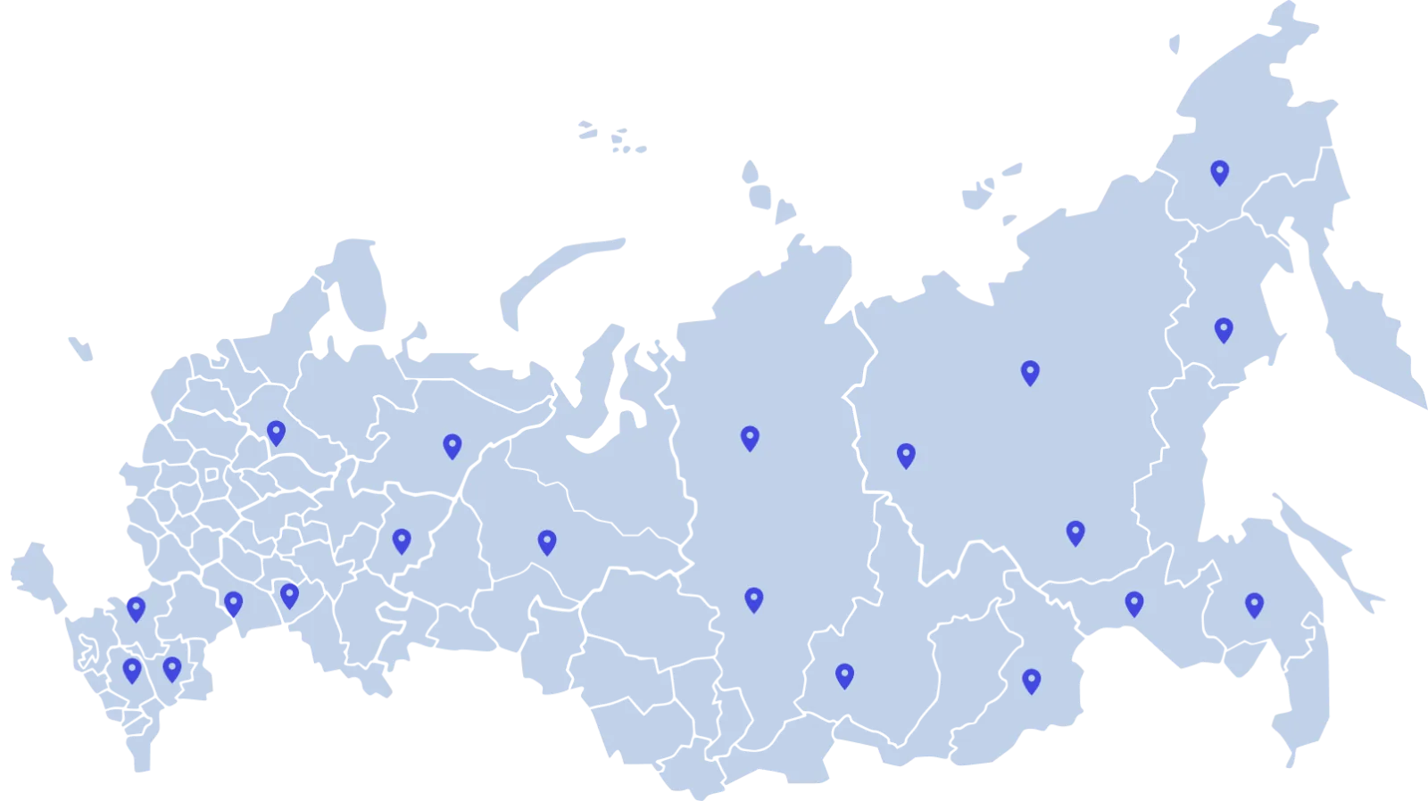 Карта присутствия: более 100 городов России